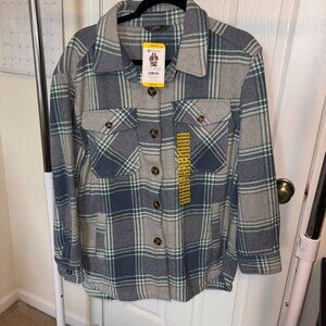 Jacket, Blue Grey Flannel, Size Medium, NWT(New with Tags)